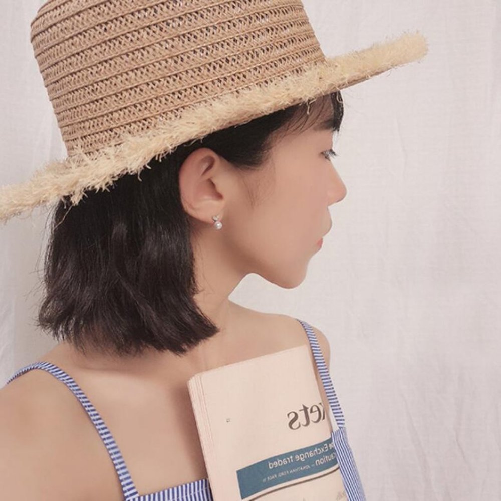 NEW 925 Sterling Silver Diamond Pearl Stud Earrings - Picture 10 of 13